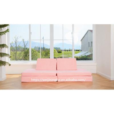 China Modern Hot Fabric Sofa Play Couch With Removable Sofa Cover Selling Amazon Children's Room Sofa Set Nugget Couch For for sale