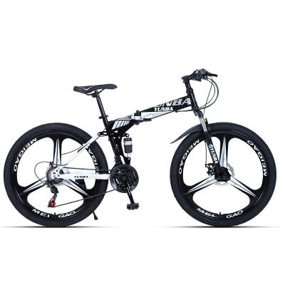 China High Carbon Steel Cheap Foldable Soft Tail Variable Speed ​​MTB Folding Mountain Bicycle for sale