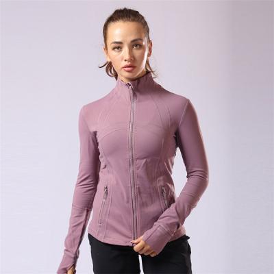 China High Quality Custom Made Women's Breathable Zipper Sport Running Yoga Jacket for sale