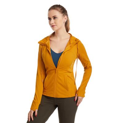 China New Design Breathable Sport Coat Women Yoga Dress Jacket With Waist Quality for sale