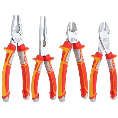 China Side DIY Tools Insulated Tool Lineman Tools To Reduce Work SMU CR-V Cutter Nose Pliers Combination Pliers Long for sale