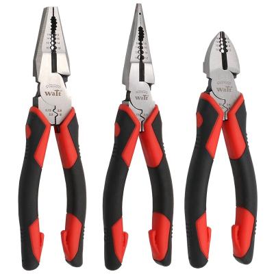 China HOLD 8 Inch CR-V Long Nose MULTI FUNCTIONAL Side Cutter Crimping Pliers Lineman Tools Wire Cutter Multi Tool for sale