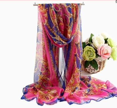 China 2016 Hot Sale Women Long Gift Veil Wholesale Flower Printed Scarf for sale