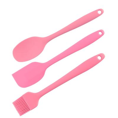 China Sustainable Kitchenware Set Silicone Spatula Oil Brush With Handle Silicone Custom Cookware for sale