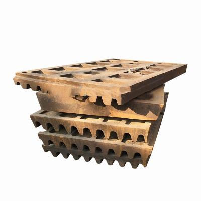 China Building Material Stores Jaw Crusher Jaw Breaking Plate Tooth Accessories Direct Sales High Manganese Steel Jaw Special Plate Factory for sale