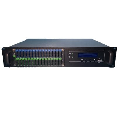 China FTTH FTTB FTTX Network 1550nm Optical Amplifier 16 Port 22dbm With WDM FTTH GPON Solution CATV Combined HFC Ports Multiple Fiber JDSU EDFA High Power for sale