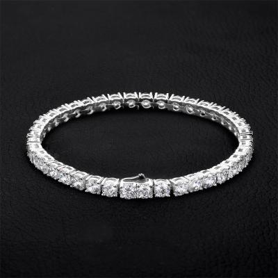 China 3mm/4mm/5mm 14K 5A CZ Gold Plated Tennis Non-fading Chain Necklace For Women Diamond Men Moissanite Tennis Bracelet Set Jewelry for sale