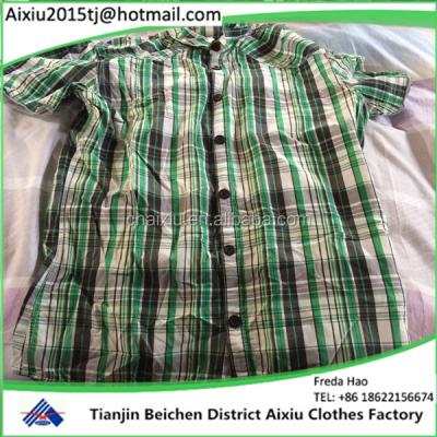 China Fashion Hot Sale Mens Short Sleeve Shirt Used Cheap Used Clothing Clothes for sale