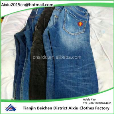 China Men used clothing used denim and T-shirt used men denim pants in bales used clothing for sale