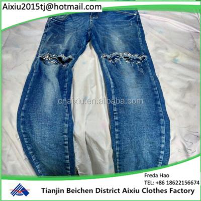 China fashion used clothing used clothing women lattice pants clothing in bales/used clothing for sale