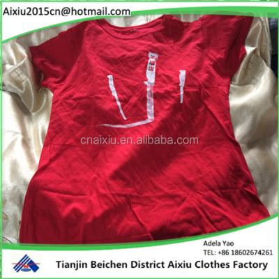 China Ladies Used Clothing Ladies Fashion Ladies Short Sleeve T-Shirt Bullets Used Clothing for sale