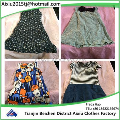 China Fashion Wholesale Ladies Cotton Dress Used Clothes For India for sale