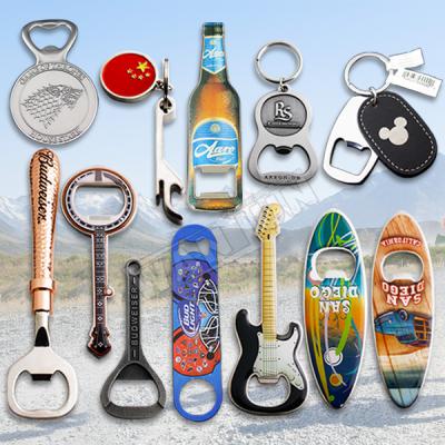 China Viable Metal Round Shape Bottle Opener Sublimation Blank Custom Magnetic Bottle Opener for sale