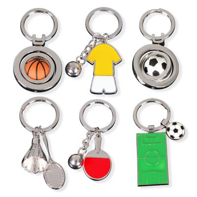 China Factory Design Metal Busty Person Key Chain Soccer 3d Metal Keychain Substance Toy Keychain for sale