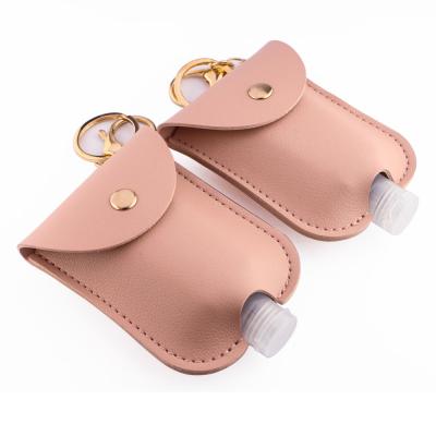 China Custom Simple Colored Leather Plastic Whistle White Leather Key Chain Key Chain With Metal Keyring for sale