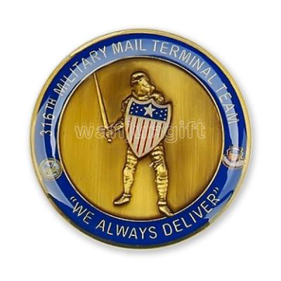 China Custom Gold Plating Silver Knight Europe Challenge Coin Makers Templar Challenge Coin for sale