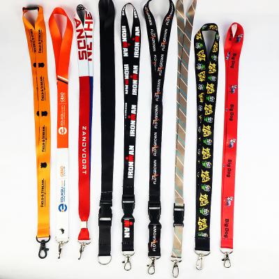 China Polyester / Nylon Wholesale Luxury Card Lanyard Custom Team Sports Rainbow Colored Key Chain Lanyard for sale