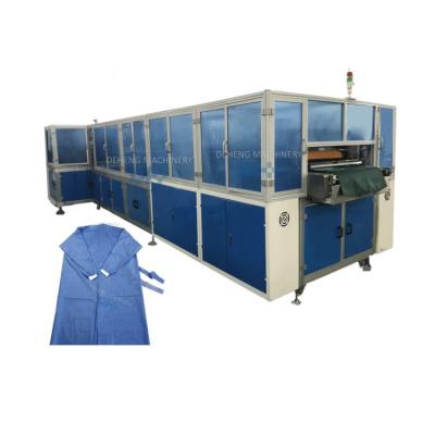 China High Production Efficiency Full Automatic High Production Efficiency PP Spunbond Nonwoven Fabric Patient Isolation Dress Making Machine for sale