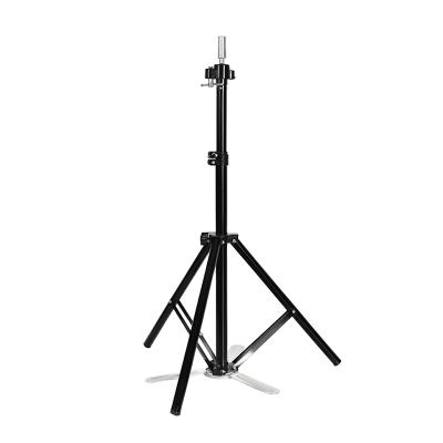 China Exhibit Stretch 1.7 Meters Teaching Headform Bracket Hairstyle Tripod Stand With Foot Pedal for sale