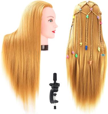 China Hot Sale Hair Mannequin Head Training Synthetic Hair Practice Mannequin Head For Hairdresser Hair Cut Training Head for sale