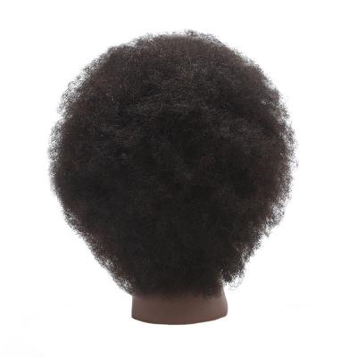 China With Hairpiece High End Black Curly Afro Wig Quality Assurance Men's Natural Hair Wig for sale