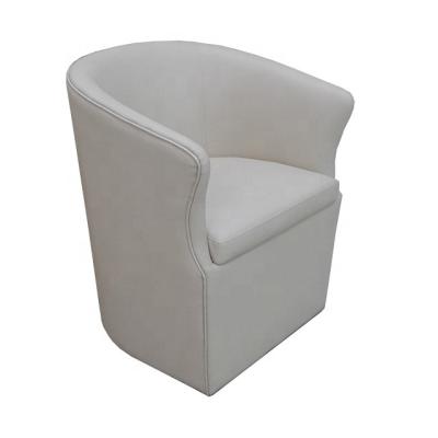 China Sofa Creative Designer Chair High Quality Modern Simple Living Room Hotel Adjustable Living Room (Height) Leather Chair White Leather Leisure Chair for sale