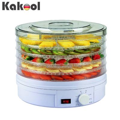 China Simple To Use KAKOO Electric Home Appliances CE ROHS Certification 5 Trays Layered Around Plastic Household Home Food Dehydrator SX-Series for sale