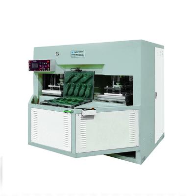 China Suitable for making various kinds of shoe uppers 3 station sewing non hot and cold press machine for upper shoe fabric knitting for sale