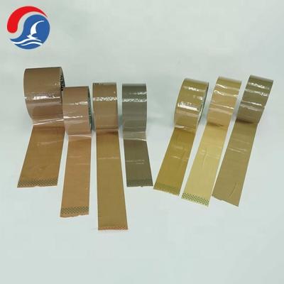 China 48mm x 66m Strong Brown Buff Brown Clear Packaging Parcel Waterproof Packing Tape for sale