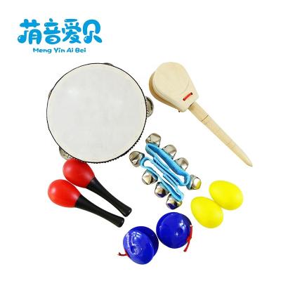 China Toy Wooden Percussion Kids Educational Instruments 9 Pieces Set Preschool Educational Learning Wooden Music Children Toy Set for sale