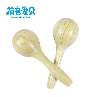 China Hand Percussion Logo Wooden Maracas Custom Wholesale Funny Baby Mini Maracas for sale