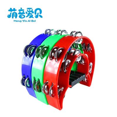 China Wholesale Percussion Percussion Ring Plastic Tambourines Double Half Moon Double Half Moon Drums Instruments For Sale for sale