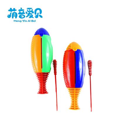 China Educational Musical Instruments Plastic Agogo Plastic Guiro Percussion Plastic Guiro For Kids for sale