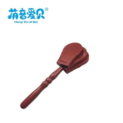 China wooden educational instrument for kids cheap castanets equip wooden educational instrument for kids wooden spanish castanets for sale