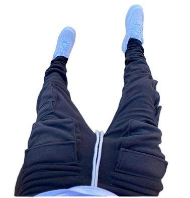 China Anti-wrinkle home sports and leisure plus velvet pants men style All-match loose Wide-leg pants reflective hip-hop sweatpants for sale