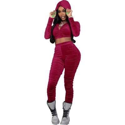 China Factory 2021 breathable wholesale a large number of solid color vest leisure sports women's two-piece suit for sale