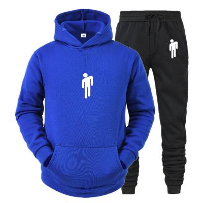 China Breathable Autumn and Winter Men and Women Loose Hooded Sweatshirt Suit Print Border Warm Batter Suit for sale