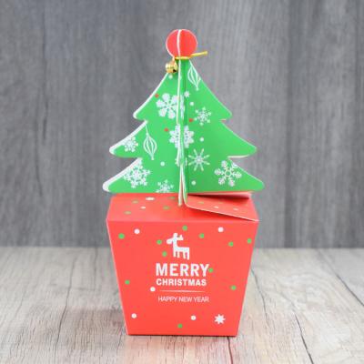 China OEM 2021 Biodegradable Custom Christmas Tree Party Gift Box Candy Cookies Chocolates Packaging Box for sale