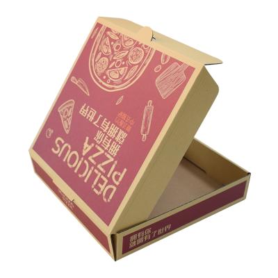 China Wholesale fast delivery biodegradable custom design brown corrugated paper food box pizza boxes for sale for sale