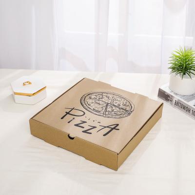 China Recycled Materials Food Grade Flute Corrugated Design Custom Printed Cardboard Cardboard Pizza Box for sale