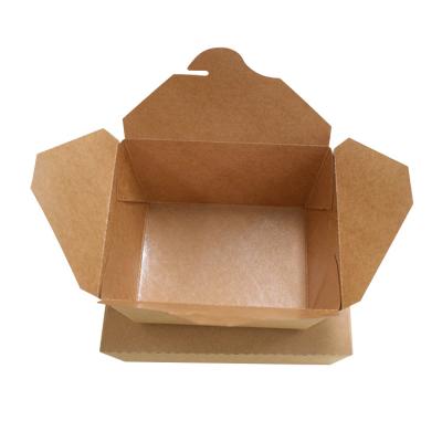 China Recycled Materials Factory Square Custom Food Drink Packaging Kraft Paper Lunch Box for sale