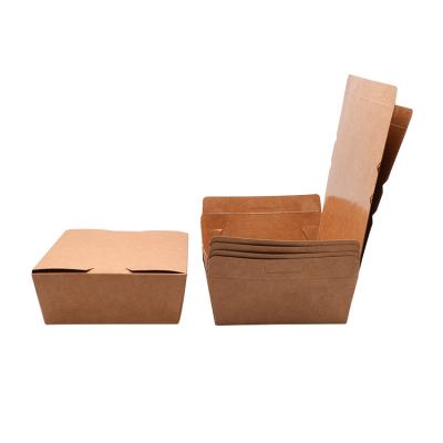 China Wholesale Recycled Disposable Paper Lunch Boxes Restaurant Packaging Materials Custom Lunch Box Packaging for sale