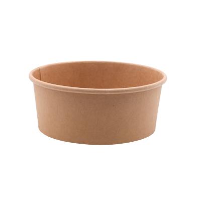 China Eco Friendly Disposable Paper Bowl Packaging Biodegradable Salad Bowl Coated With Lid for sale