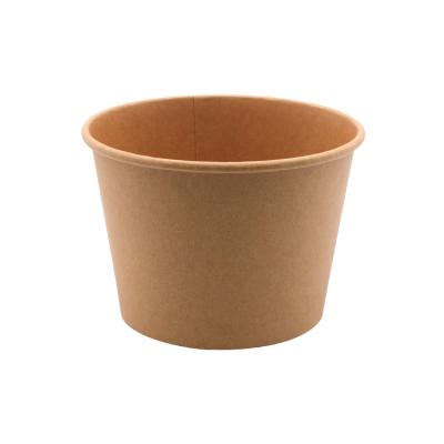 China Customized disposable rice paper bowl/salad paper bowl/Kraft soup paper bowl with lids for sale