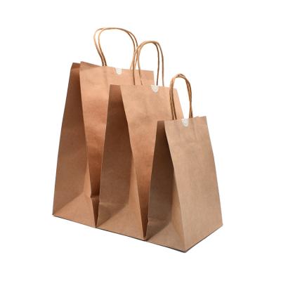 China Biodegradable Recyclable Kraft Paper Bag Shopping Bag Gift Bag With Handles for sale