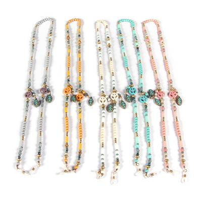 China Bluetooth Ethnic Chain Headset Glass Tassel Accessories Anti-lost Bohemian Style Multifunctional Chain Chain for sale