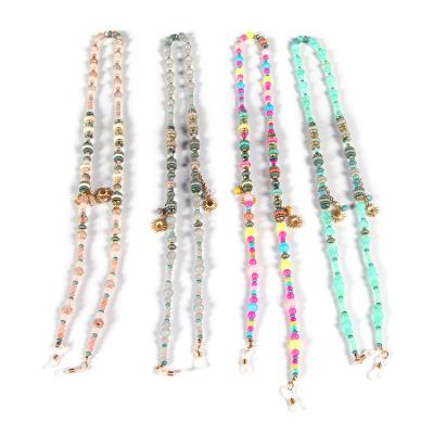 China Ethnic Accessories Bohemian Style Tassel Glasses Chain Multifunctional Chain Multicolor Beads for sale