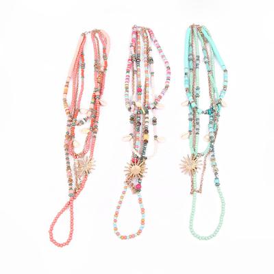 China Wholesale New Listing BOHEMIA Popular Women Fashion Bohemian Style Multi-Layer Alloy Pendant Link Chain Necklace for sale