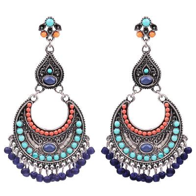 China Vintage Women Earring Earring Jewelry Environmentally Friendly Gemstone Design Bohemian Jewelry for sale