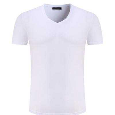 China High Quality Custom Anti-Wrinkle White Full Fitted 100% Cotton Casual Short Sleeve Men's T-Shirt for sale